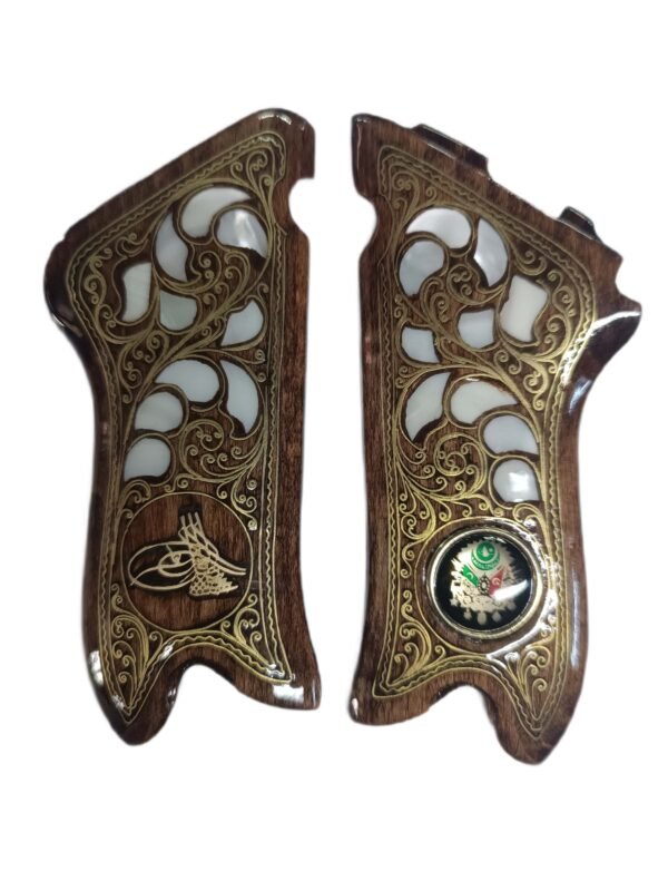 Luger P08 Makaralı parabellum ahşap telkari KABZE