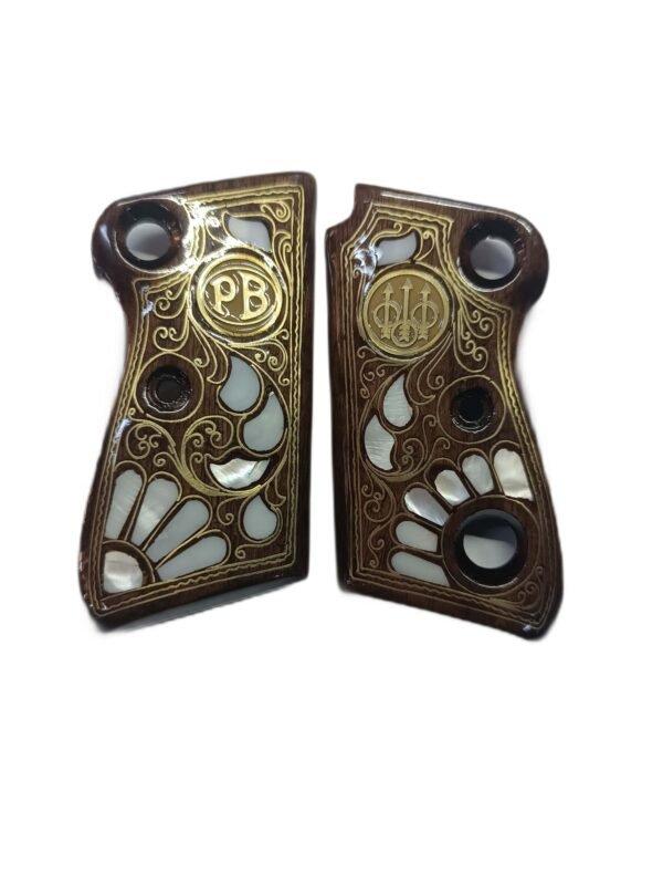 Düğmeli Beretta Mod 71 çift düğmeli Beretta işlemeli KABZE