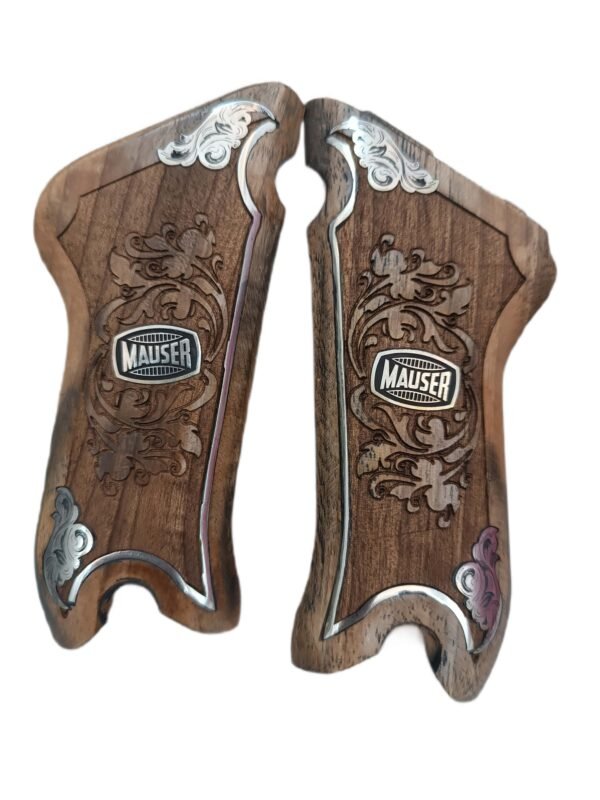 Luger P08 Makaralı parabellum ahşap Tabanca KABZESi