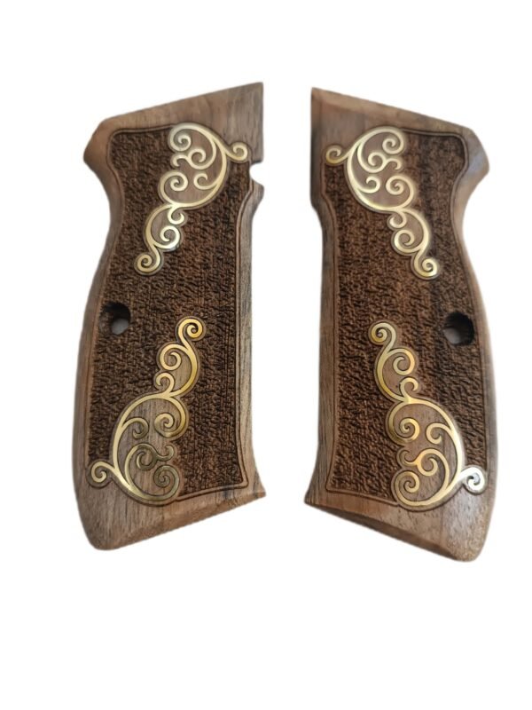 CZ 75 a b serisi Canik 55 16 lı Çek ahşap tabanca KABZESi