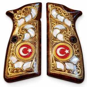 Browning 14 lü zig 14 ve Yavuz 14 lü zig işlemeli tabanca kabzesi
